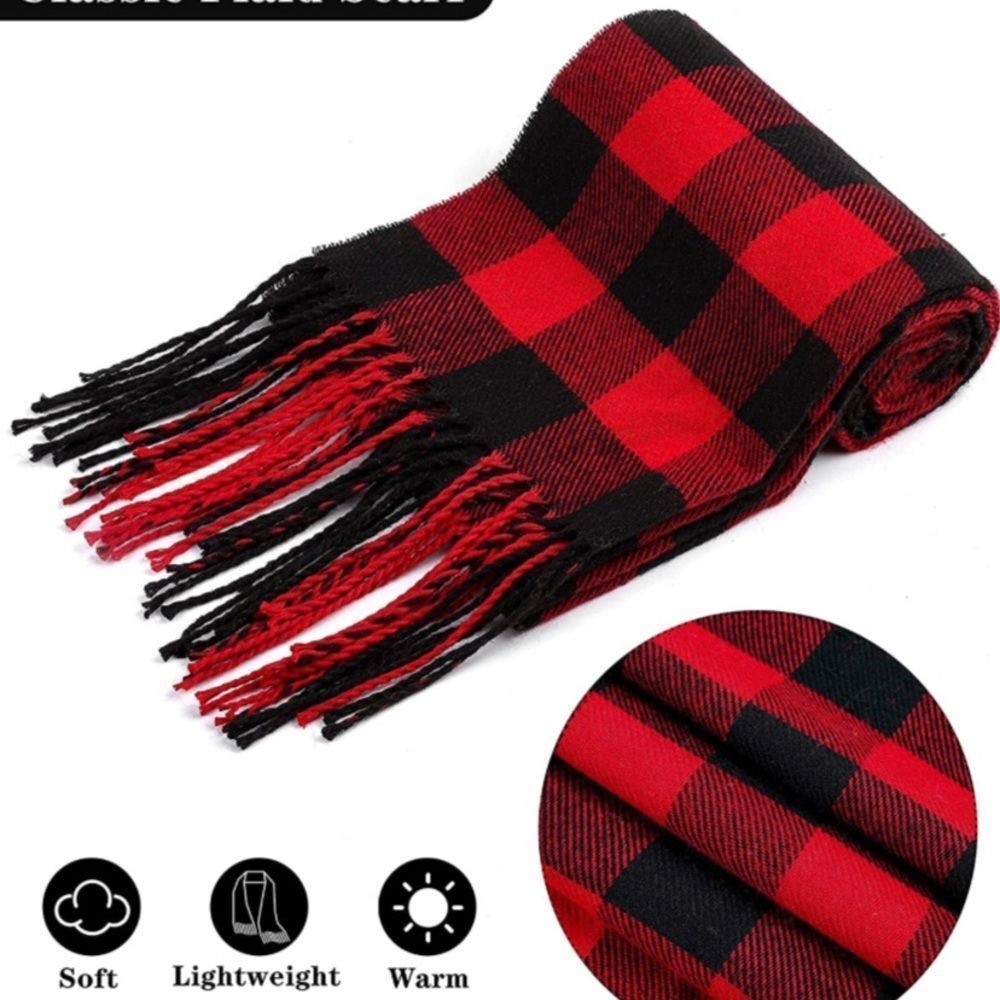 Red Beanie Gloves 4 in 1 Win Set Knitted Scarf Hat  Gloves and Ear Warmer  U…​​ - Picture 3 of 5